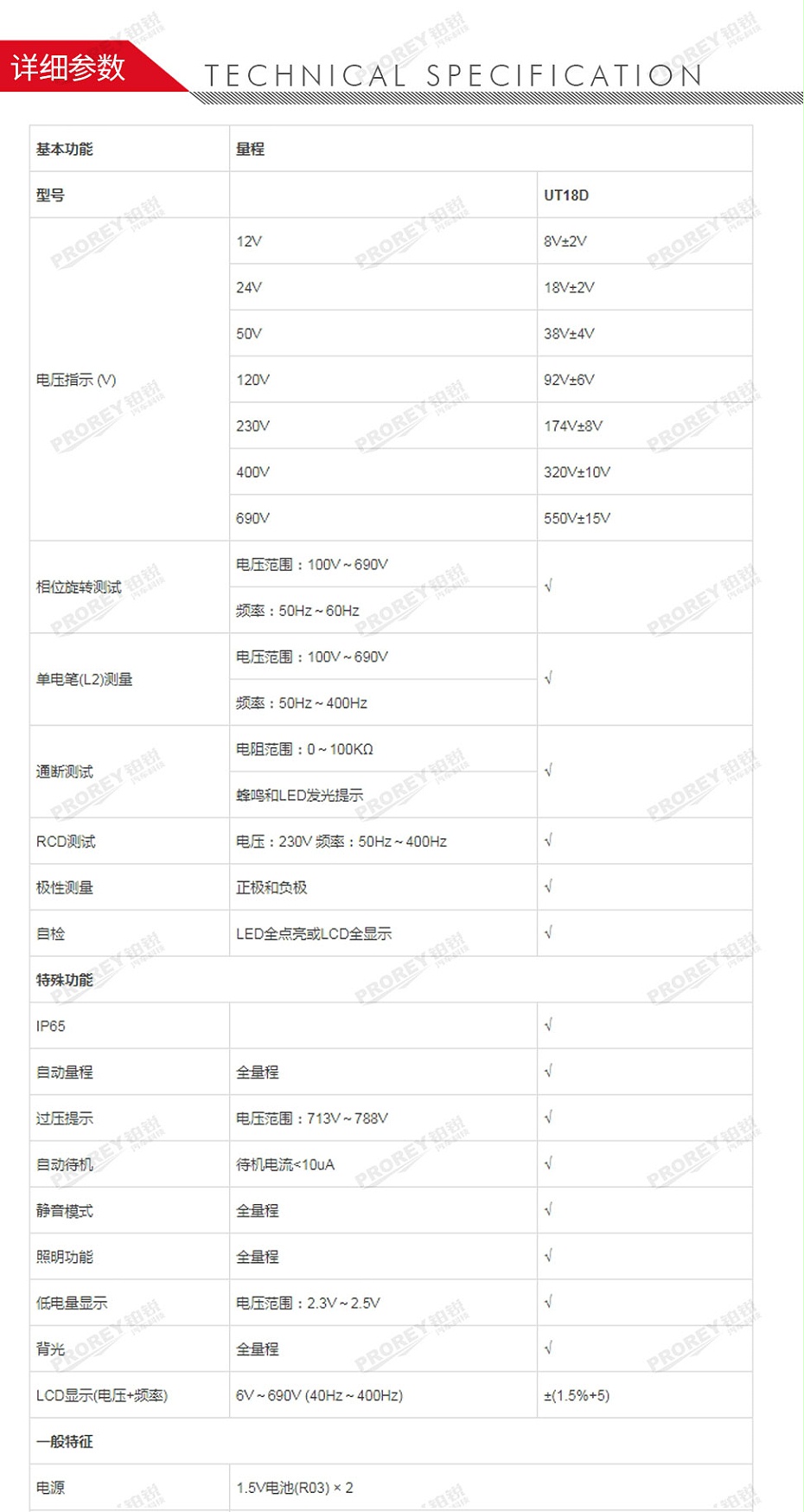 GW-120300204-優(yōu)利德 UT18D 兩級電壓測試儀-2