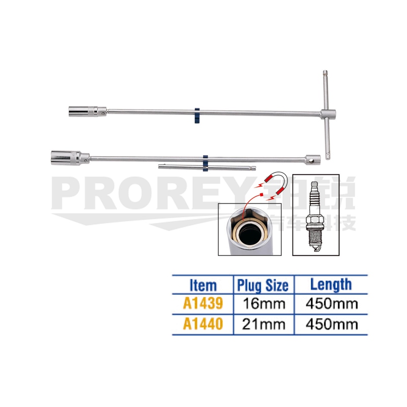 GW-130040885-TJG A1439 T型萬向火星塞套筒16mm(附磁活動(dòng)柄) 主圖